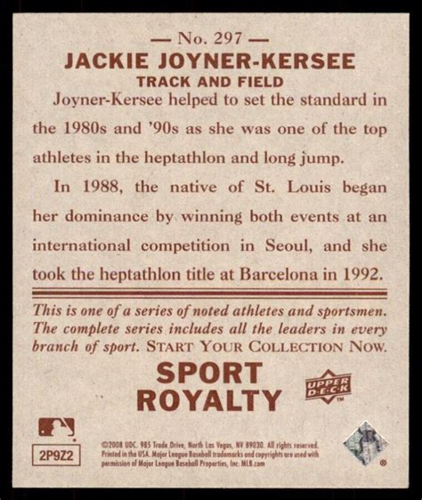 Upper Deck Goudey Mini Jackie Joyner Kersee Sports Royalty