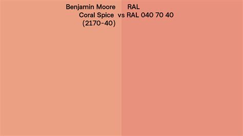 Benjamin Moore Coral Spice Vs Ral Ral Side By Side