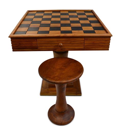 Megachess Teak Giant Chess Table With 4 Inch Squares 2 10 X 2 10