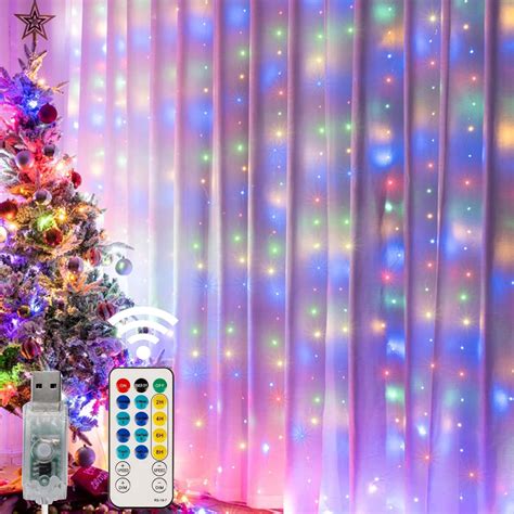 Home Lighting Window Curtain String Lights 300 Led 8