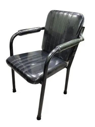 Rexine Fixed Modern Black Office Visitor Chair At Rs In Bhopal