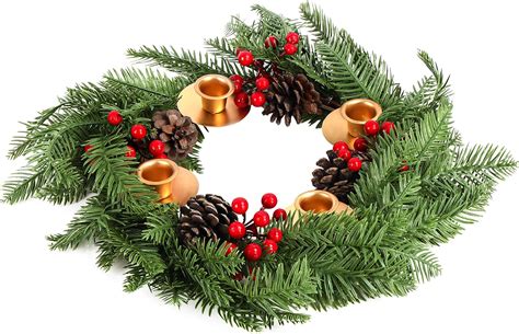 Belle Vous Couronne De Noel Avec Porte Bougies Support Bougies