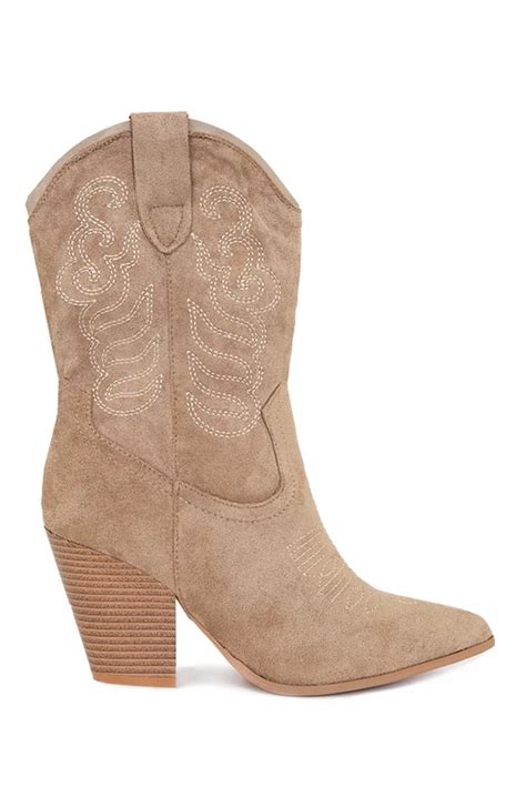 Cowboyboots Suede Taupe Fashionmusthaves Nl