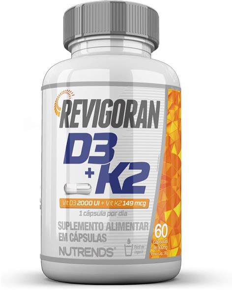 Nutrends Revigoran Vitamina D3 2000Ui K2 229 Idr 60 Cápsulas