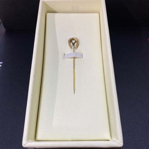 Vintage Stamped 9ct Yellow Gold Horseshoe Stick Pin