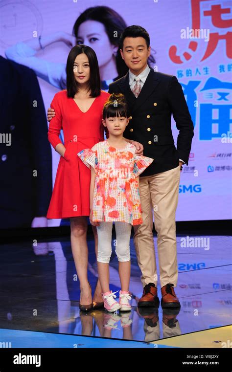 (From left) Chinese actress Vicki Zhao Wei, child star Ji Zihan and ...