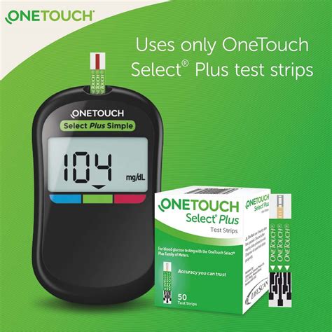 Buy One Touch Select Plus Simple Blood Glucometer Kit 10 Strips Free