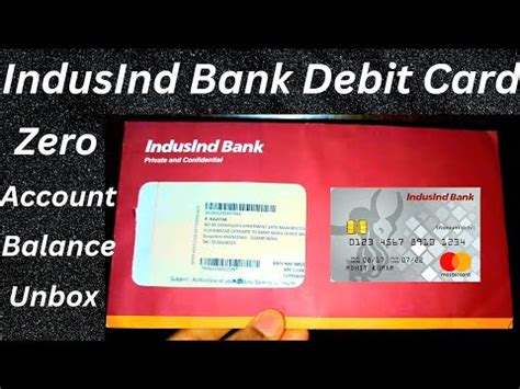 IndusInd Bank Titanium Debit Card Zero Balance Account Unboxing