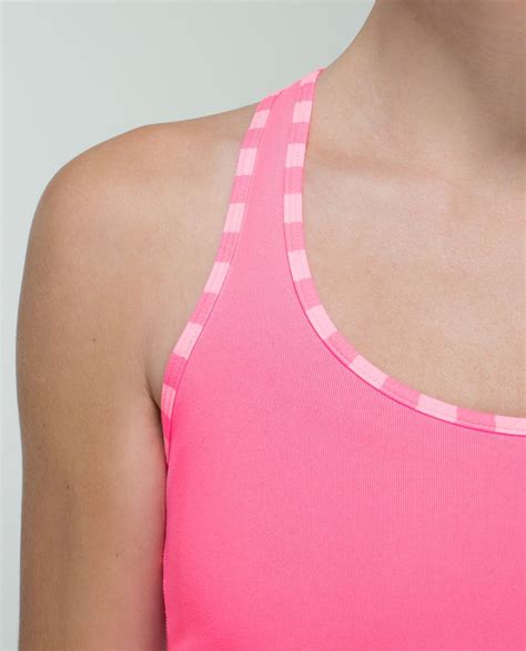 Lululemon Cool Racerback Zing Pink Light Apex Stripe Zing Pink