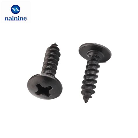 50pcs M3 M4 Wood Truss Screw With Black Oxide And Wax Self Tapping