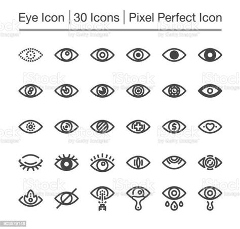 눈 아이콘크기 눈 신체 부분에 대한 스톡 벡터 아트 및 기타 이미지 눈 신체 부분 아이콘 편집 가능한 스트로크 Istock
