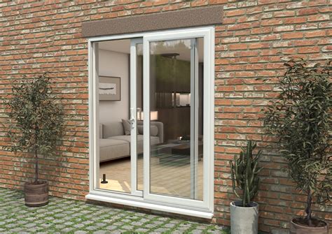 Mm Upvc White Sliding Doors Lh Sliding Rh Fixed Bifold Doors At