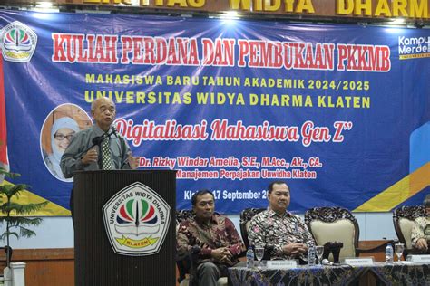 Unwidha Klaten Gelar Kuliah Perdana Rektor Pentingnya Penciptaan