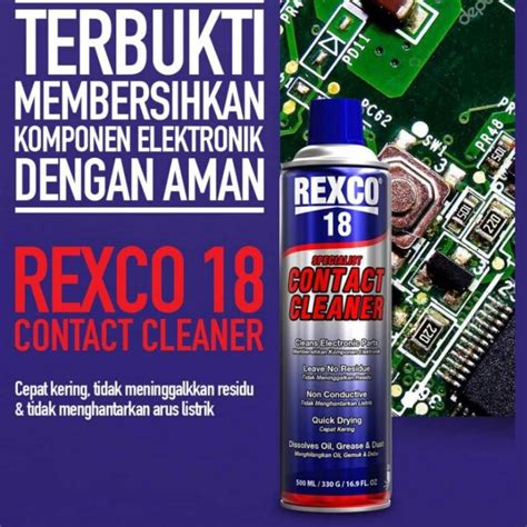 Jual KODE PRODUK JKQ8455 REXCO 18 CONTACT CLEANER PEMBERSIH KOMPONEN