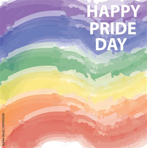 Banner del día del orgullo gay con arco iris de colores pastel sobre un fondo blanco Vista de