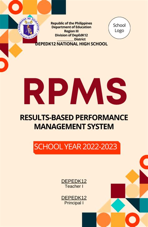 Rpms Portfolio Template For Teachers Sy Available