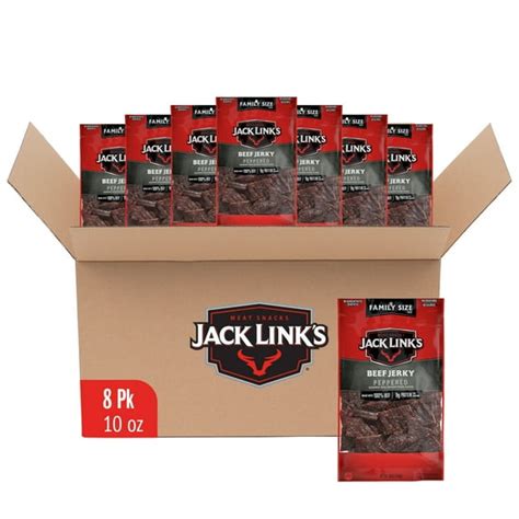 8 Pack Jack Links Beef Jerky Peppered Made With 100 Beef 9g Of