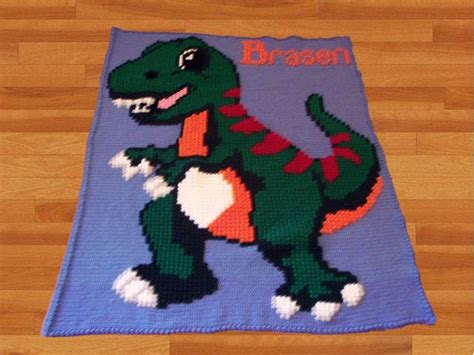 C2C Dinosaur Crochet Pattern Corner To Corner C2C Crochet Etsy