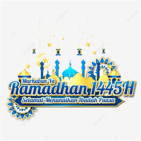 Cart O Marhaban Ya Ramadhan H Mesquita Dourada E Lanterna Png