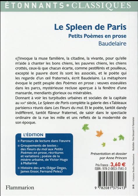 Le Spleen De Paris Petits Po Mes En Prose Charles Baudelaire