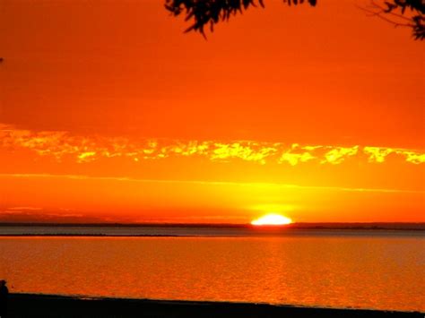 Lake Albert Caravan Park Meningie Sunset Over Lake Meningie Photo