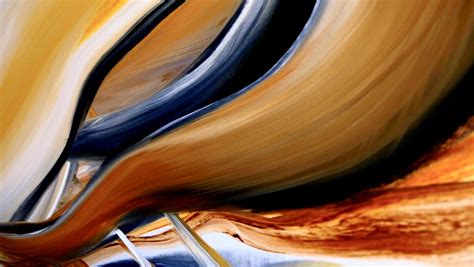 Abstract Painting Fan Brush Relaxation Techniques Slow Motion
