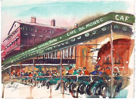 Caf Du Monde New Orleans Watercolor Series