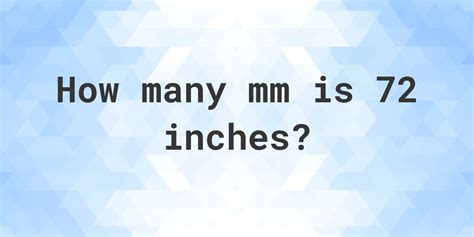 inches  mm calculatio