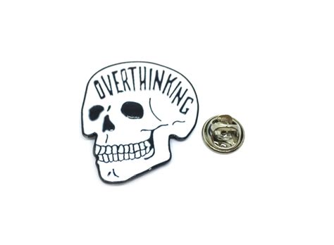 Overthinking Skull Pin Finox