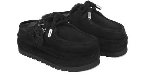 Naked Wolfe Blizzard Genuine Shearling Platform Clog In Black Lyst