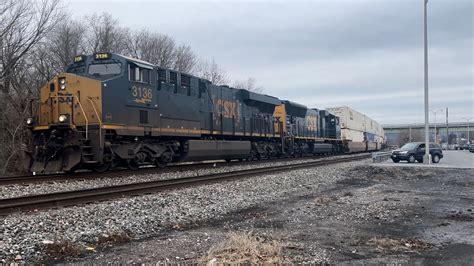 Csx Mixed Freight Brunswick Md Railroads Trains Csxt Csx