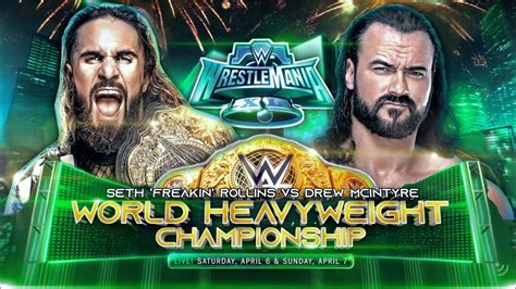 Wwe K Epic Showdown Seth Rollins Vs Drew Mcintyre World Heavyweight