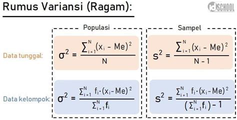 Rumus Variansi Ragam Dan Cara Hitungnya Idschool Net