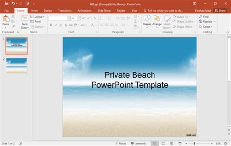 Free Beach PowerPoint Templates