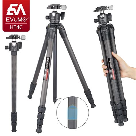 EVUMO Tripod For Camera Professional Carbon Fiber Lightweight Travel