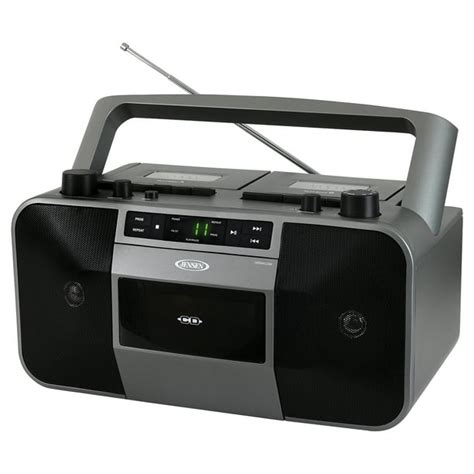 Jensen Mcr 1500 Portable Stereo Cd Player And Dual Deck Cassette Player Recorder With Am Fm