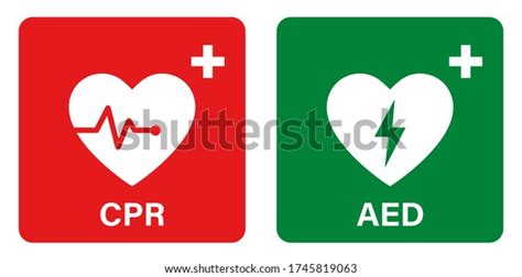 Aed Vector Icon Emergency Defibrillator Sign Stock Vector Royalty Free 1745819063 Shutterstock