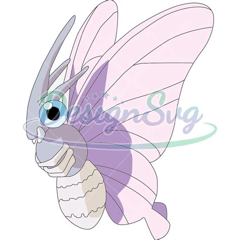 Anime Venomoth The Bug And Poison Type Pokemon Svg Designsvg