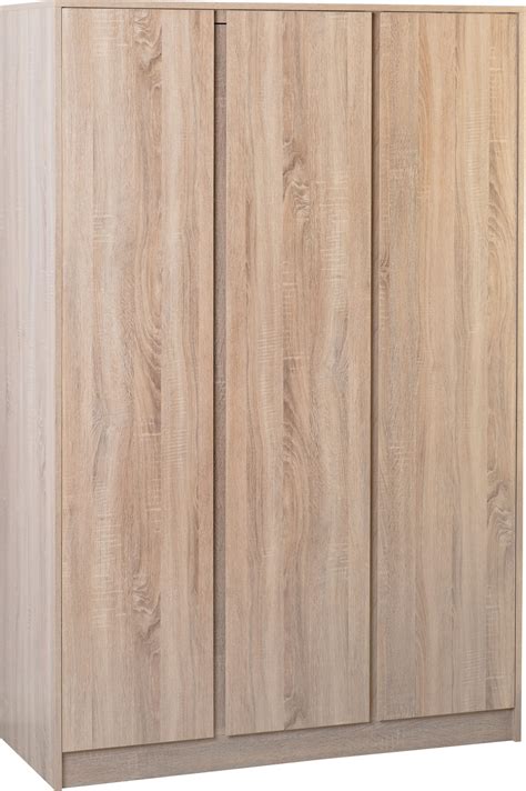 100 101 175 Malvern 3 Door Wardrobe Sonoma Oak Effect Seconique