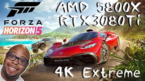 Forza Horizon 5 Benchmark Amd Ryzen 7 5800x Rtx 3080 Ti 4k Extreme Settings Youtube