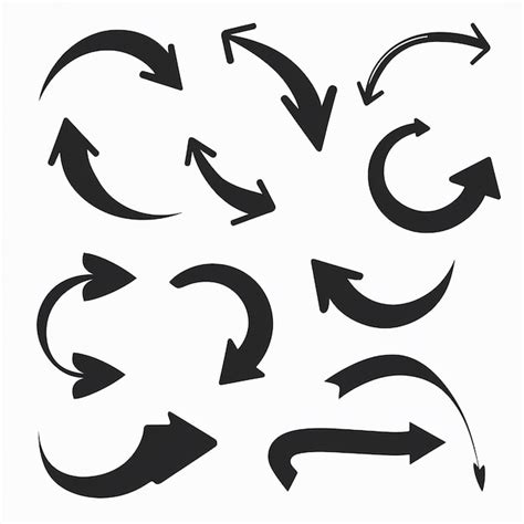 premium vector  collection  arrows     middle