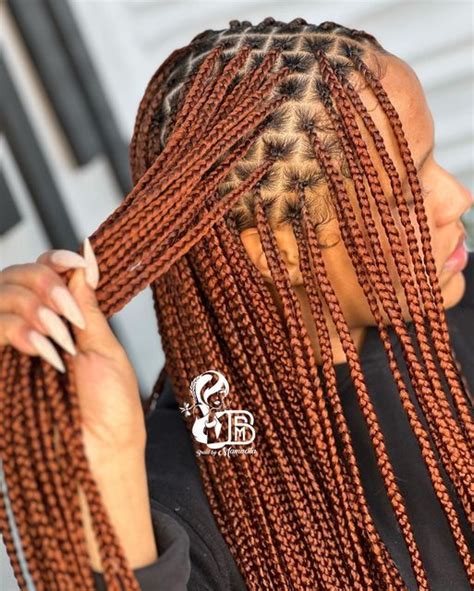 Orange Color Knotless Braids Artofit