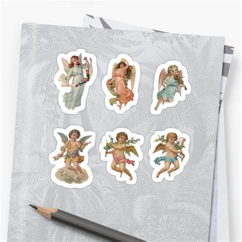 Vintage Angels Sticker Pack Sticker By Glitteryhearts Redbubble