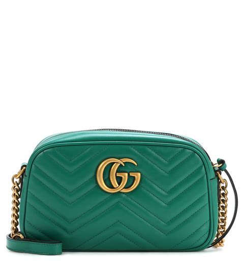 Gucci Gg Marmont Small Leather Shoulder Bag Emerald Green Modesens