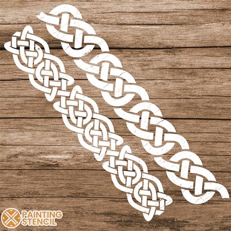 Celtic Knot Border Stencil for Walls & Furniture, Celtic Stencil ...