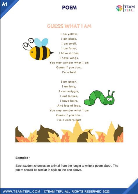 Poem For Grade 1 In English