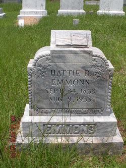 Hattie Brown Davis Emmons M Morial Find A Grave