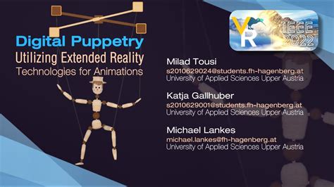 Ieee Vr 2022 Digital Puppetry Utilizing Extended Reality Technologies