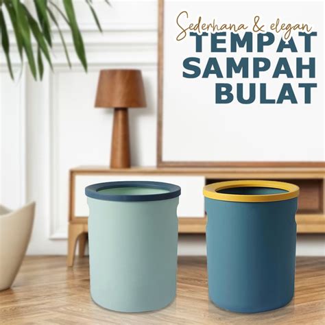 Jual Tong Sampah Plastik Tempat Sampah Bulat Bundar Modern Simpel TB