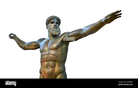 Early Classical Ancient Greek Bronze Statue Of Zeus Or Poseidon Circa